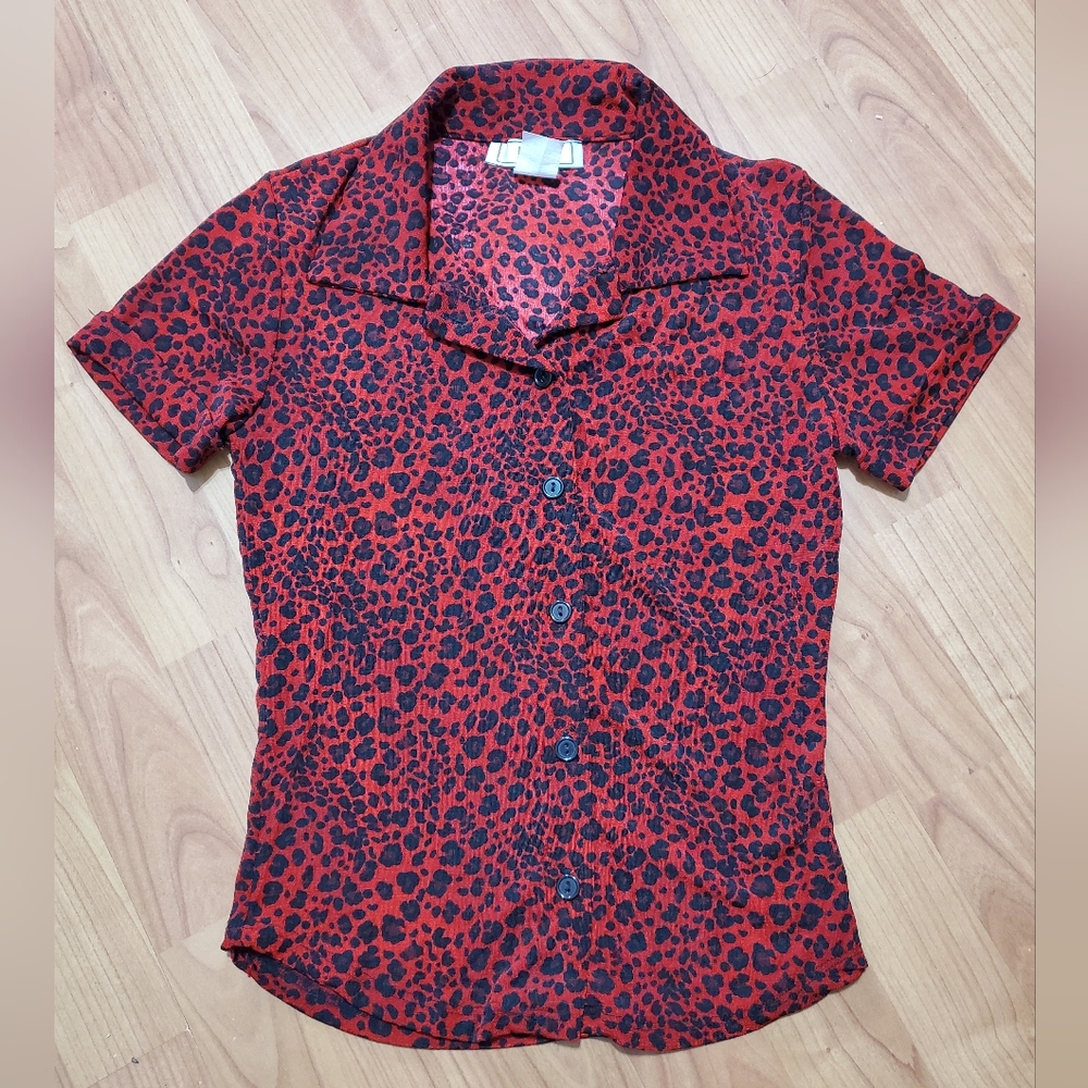 Vintage Obé Button front top Junior Small